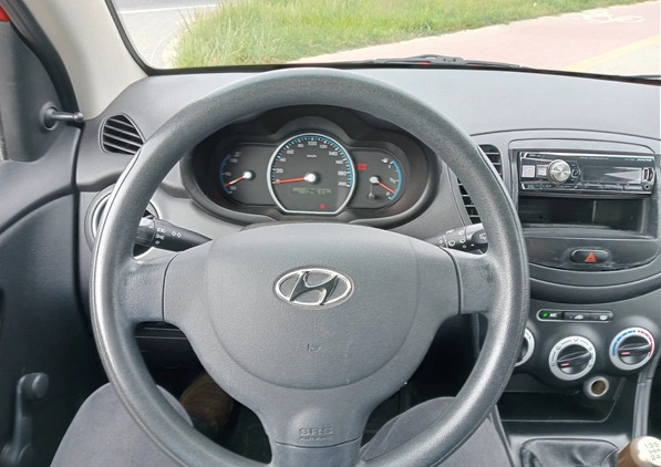 Hyundai i10 cena 11900 przebieg: 130000, rok produkcji 2010 z Łomża małe 211